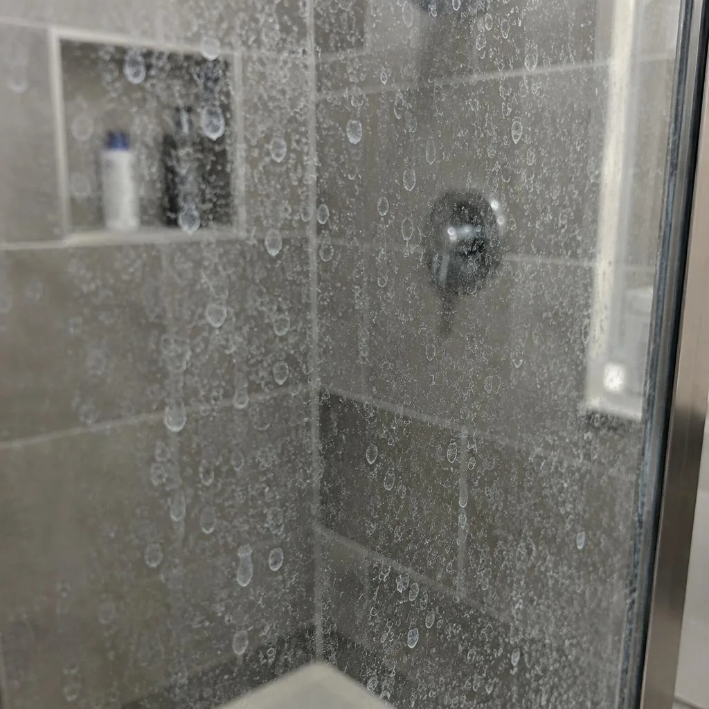 Shower water spots